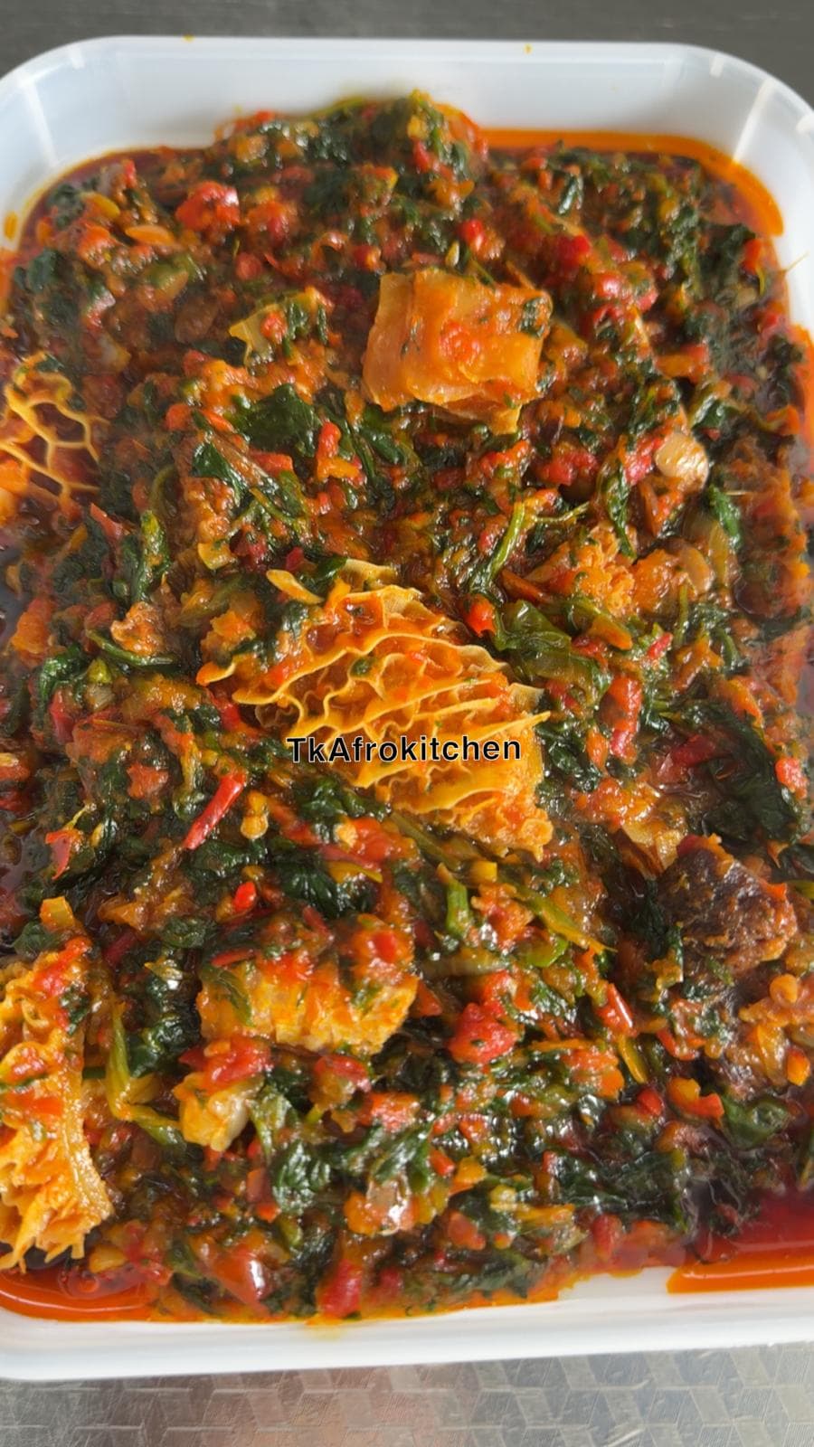 Efo Riro (with fish)